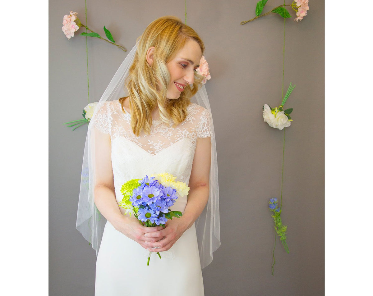 Champagne Boho Floral Wedding Veil  Made in London – Betty Gets Hitched